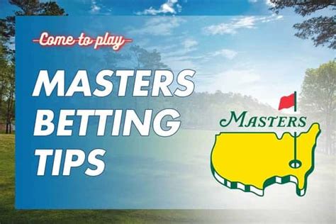 masters betting tips